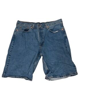Levi Strauss 469 Relaxed‎ Fit Denim Shorts Mens W36 Baggy Blue Jean Casual